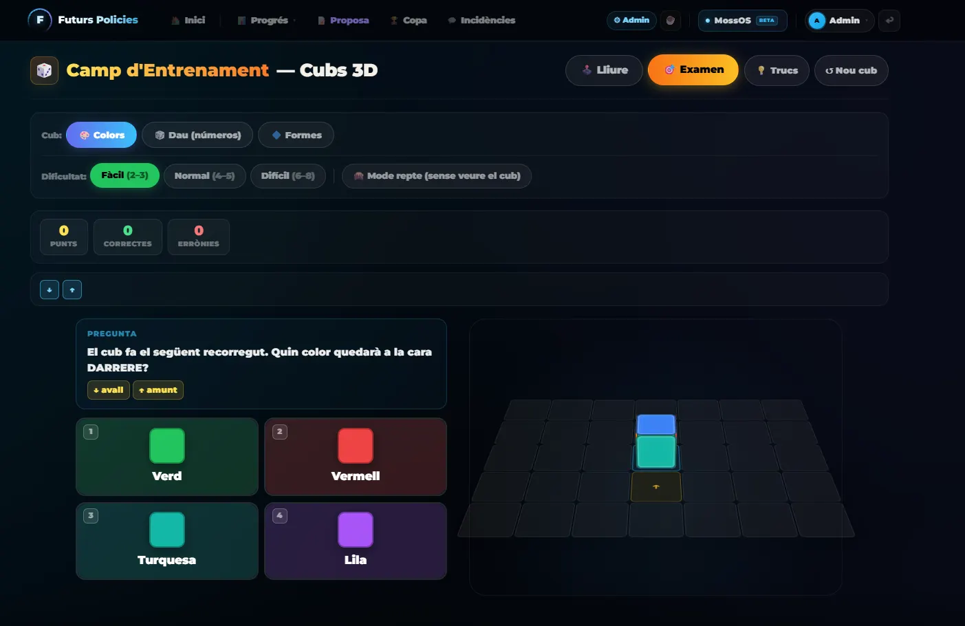 Entrenador de cubs 3D