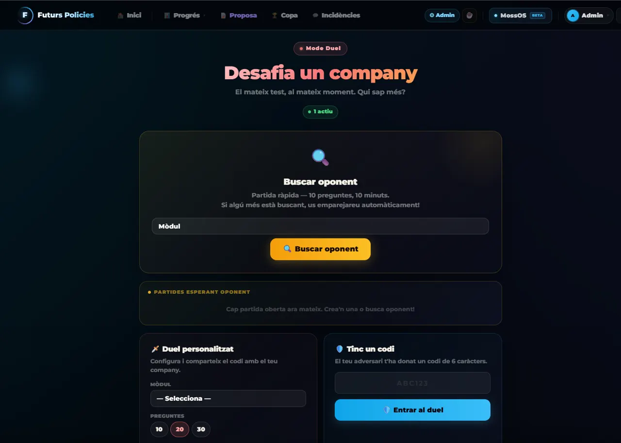 Mode duel contra companys